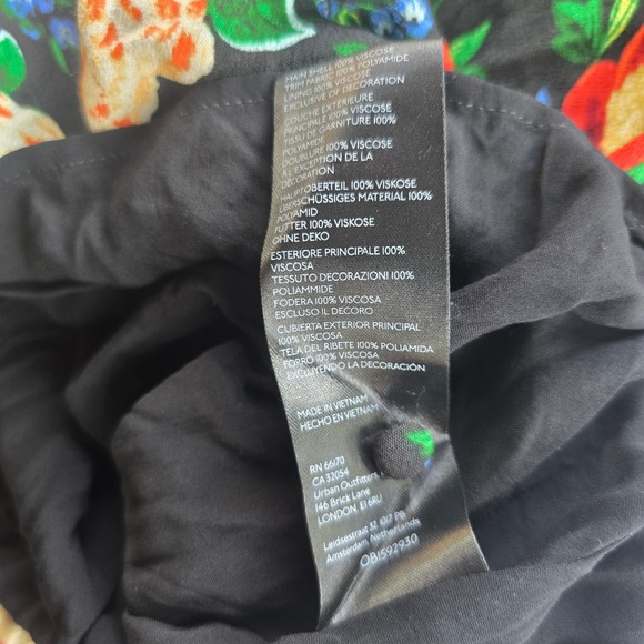 Anthropologie NWT Lacy Floral Print Dress Lace Trim Long Sleeve Dress Size 8 - Picture 9 of 14